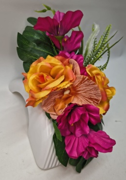 Stroik Kompozycja Dekoracja z Kwiatów Sztucznych