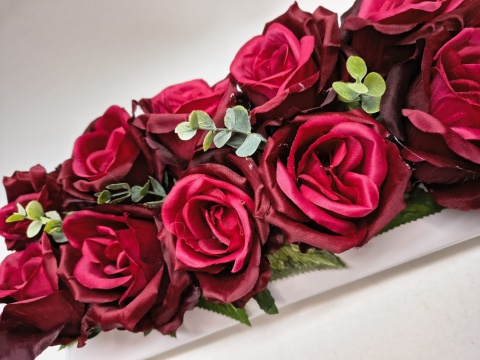 Stroik Kompozycja Kwiatów Sztucznych róż