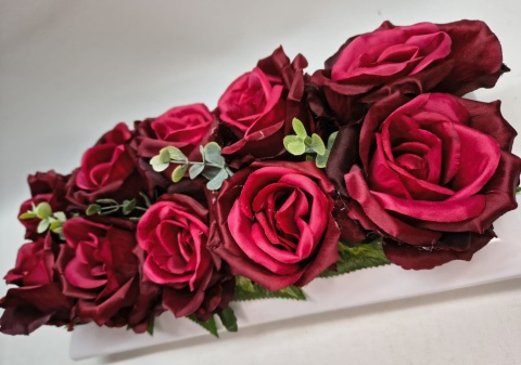 Stroik Kompozycja Kwiatów Sztucznych róż