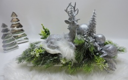 Stroik Prezent Świąteczny Bożonarodzeniowy Zimowy na komodę pod choinkę