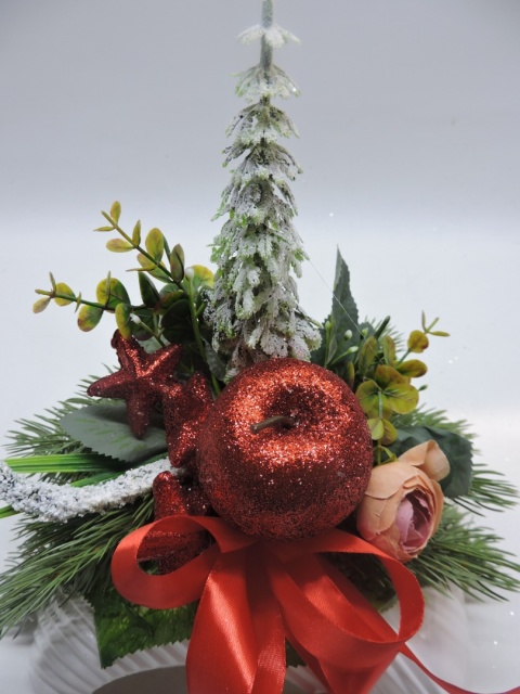 Stroik Prezent Świąteczny Bożonarodzeniowy Zimowy na komodę pod choinkę