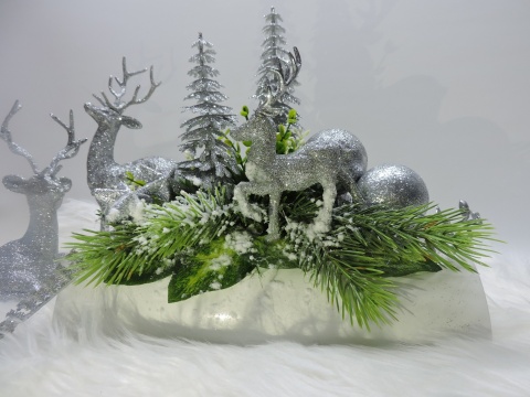 Stroik Świąteczny Bożonarodzeniowy Dekoracja Wewnątrz do domu na stół