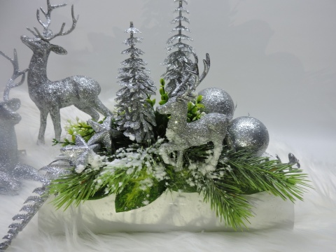 Stroik Świąteczny Bożonarodzeniowy Dekoracja Wewnątrz do domu na stół