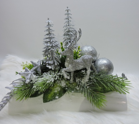 Stroik Świąteczny Bożonarodzeniowy Dekoracja Wewnątrz do domu na stół