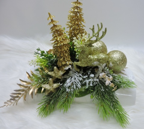 Stroik Świąteczny Bożonarodzeniowy ZIMOWY na stół Komodę Prezent do domu