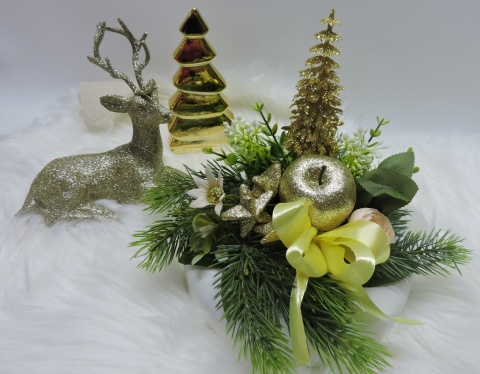 Stroik Świąteczny Bożonarodzeniowy na stół na Wigilię