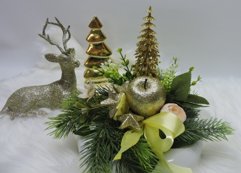 Stroik Świąteczny Bożonarodzeniowy na stół na Wigilię