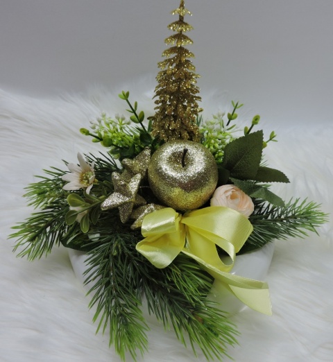 Stroik Świąteczny Bożonarodzeniowy na stół na Wigilię