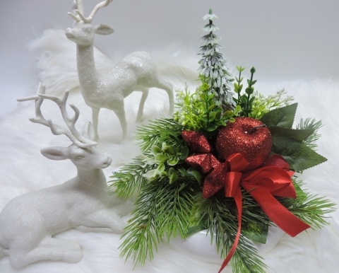 Stroik Świąteczny Bożonarodzeniowy na stół na Wigilię