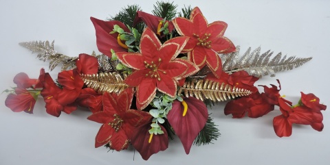 Stroik Świąteczny Nagrobny na Cmentarz Pomnik Boże Narodzenie