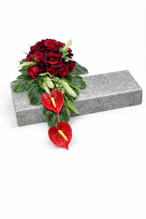 Stroik nagrobny Moja Pasja - Czerwona Elegancja