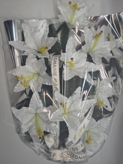 Wiązanka Pogrzebowa Wieniec na Pomnik Stroik Cmentarz Ostatnie Pożegnanie Własny Napis