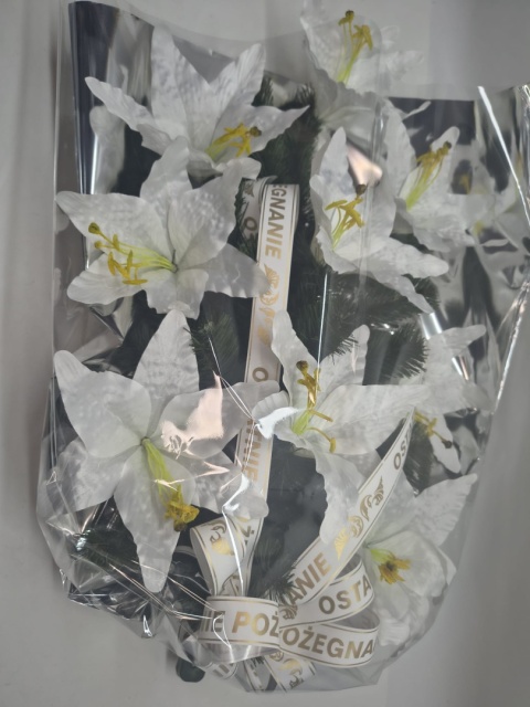 Wiązanka Pogrzebowa Wieniec na Pomnik Stroik Cmentarz Ostatnie Pożegnanie Własny Napis