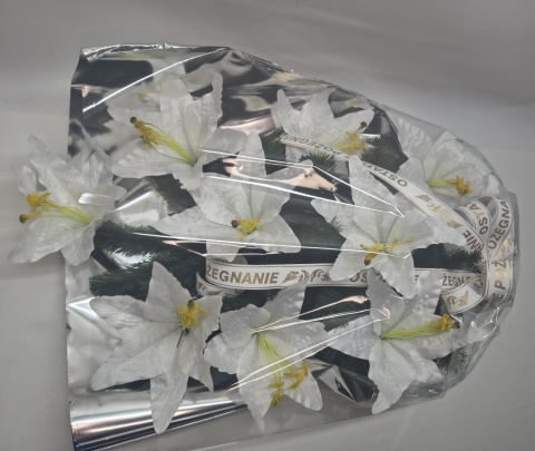 Wiązanka Pogrzebowa Wieniec na Pomnik Stroik Cmentarz Ostatnie Pożegnanie Własny Napis