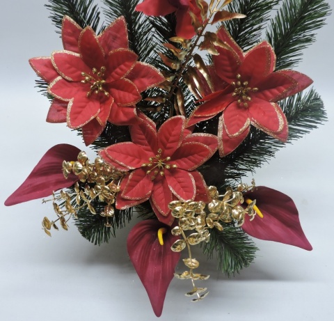 Wiązanka Stroik Świąteczny na Grób Kompozycja na Cmentarz Świąta