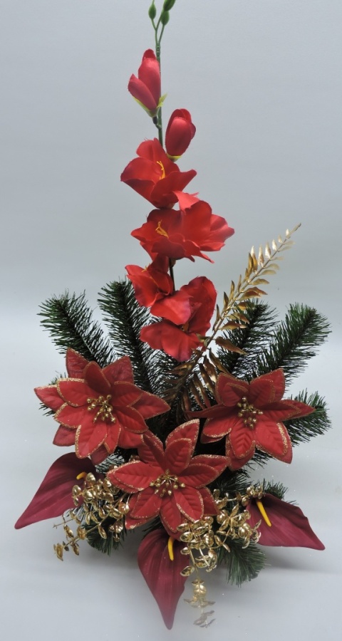 Wiązanka Stroik Świąteczny na Grób Kompozycja na Cmentarz Świąta