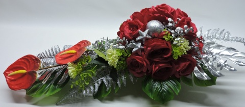 Wiązanka Stroik Świąteczny na Grób Kompozycja na Cmentarz Święta