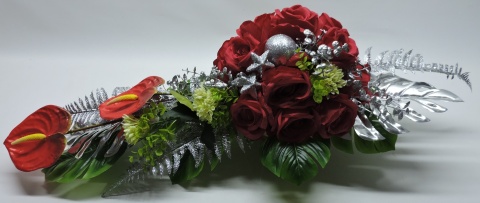 Wiązanka Stroik Świąteczny na Grób Kompozycja na Cmentarz Święta