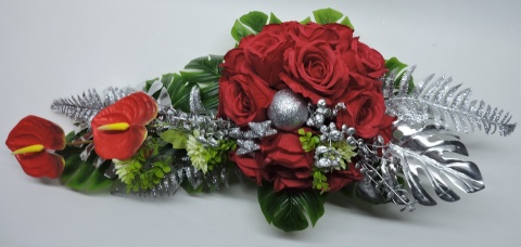 Wiązanka Stroik Świąteczny na Grób Kompozycja na Cmentarz Święta