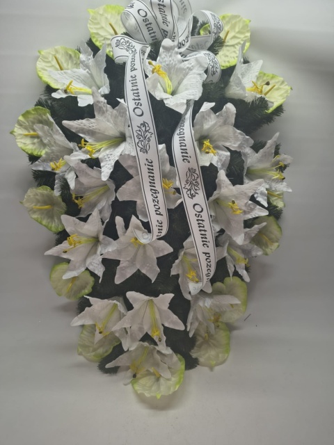 Wyjątkowa Wiązanka Pogrzebowa Wieniec Sztuczne Kwiaty Ostatnie Pożegnanie