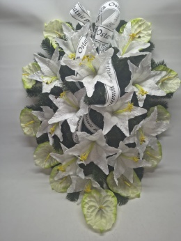 Wyjątkowa Wiązanka Pogrzebowa Wieniec Sztuczne Kwiaty Ostatnie Pożegnanie