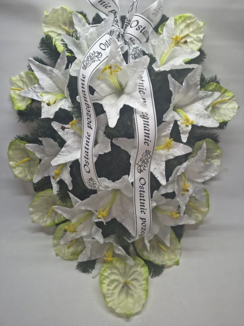 Wyjątkowa Wiązanka Pogrzebowa Wieniec Sztuczne Kwiaty Ostatnie Pożegnanie