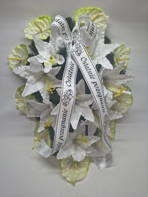 Wyjątkowa Wiązanka Pogrzebowa Wieniec Sztuczne Kwiaty Ostatnie Pożegnanie