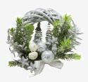 Zimowy Wianek Bożonarodzeniowy Srebrny Blask