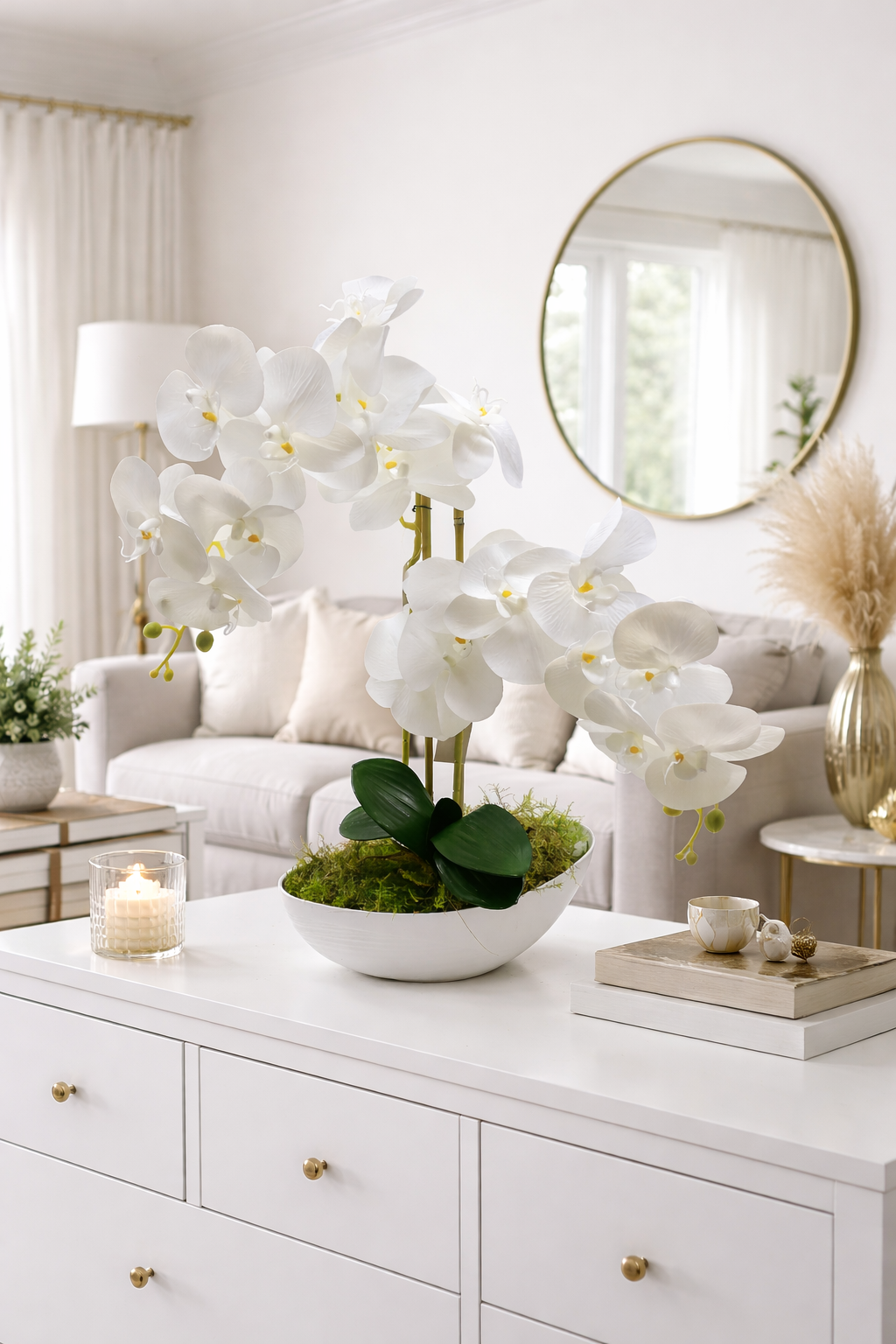 Sztuczny storczyk Phalaenopsis – elegancka dekoracja wnętrz bez pielęgnacji